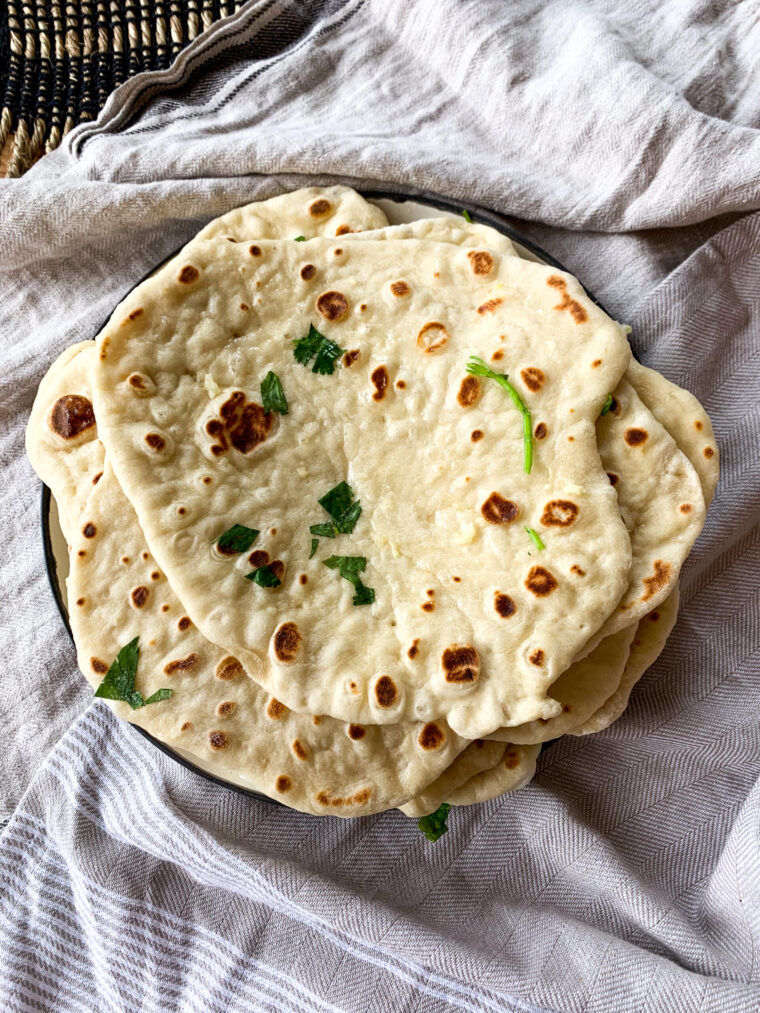 The Best Homemade Vegan Garlic Naan