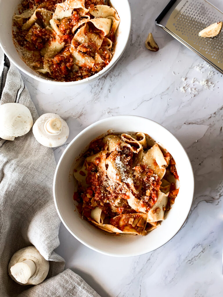 mushroom Ragù bolognese sauce