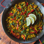 Spanish vegetable paella