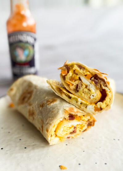 Easy Bacon Veggie Breakfast Wrap