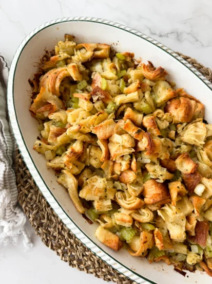 Best Stuffing Ever: Buttery Herb Croissant Stuffing