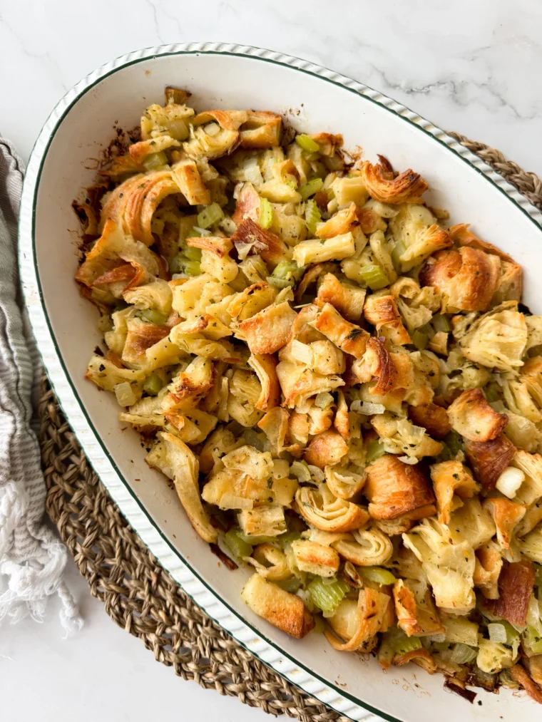 Best Stuffing Ever: Buttery Herb Croissant Stuffing