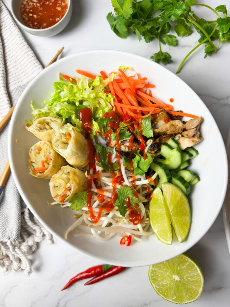 Vietnamese Chicken Vermicelli Bowl | Bún Thịt Nướng