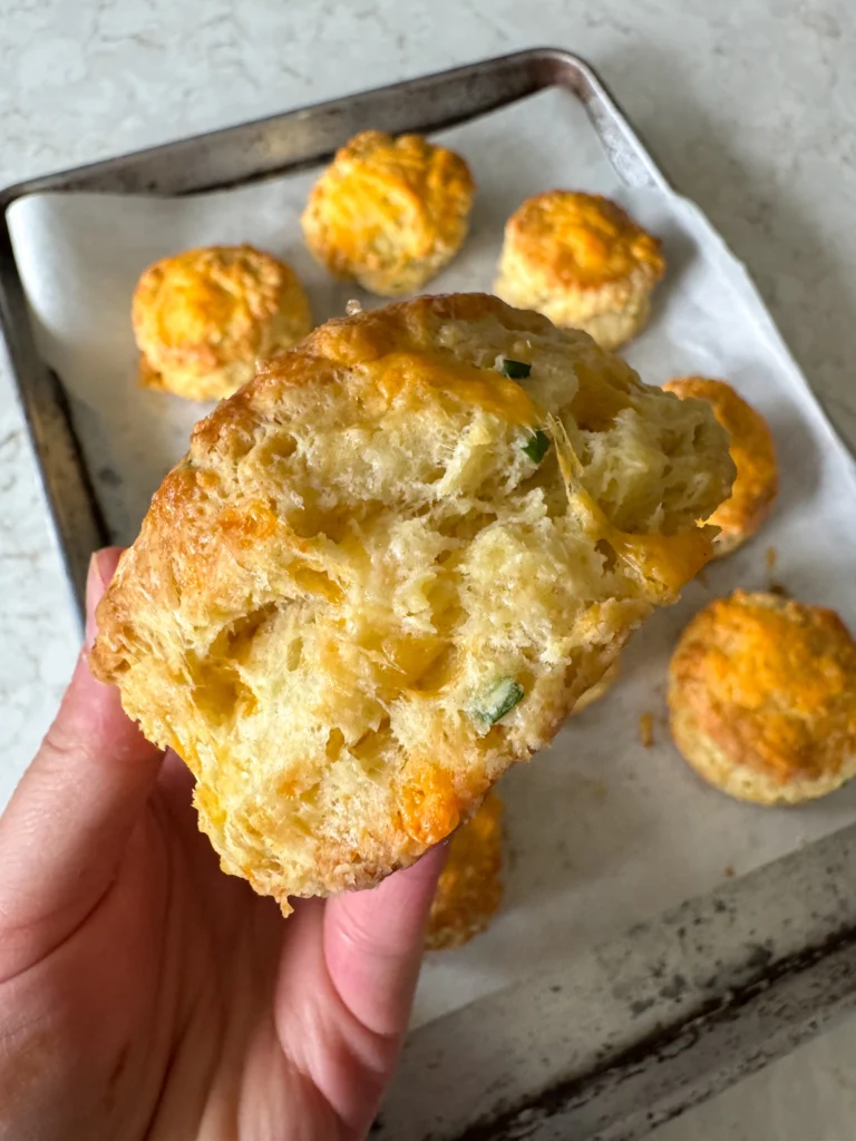 fluffy cheddar and chive biscuits