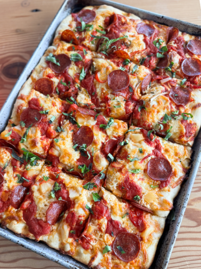 Traeger Pepperoni Pan Pizza