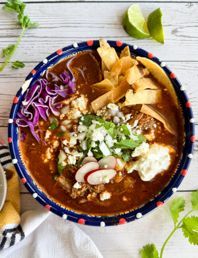 Pozole Rojo (Pork and Hominy Stew)