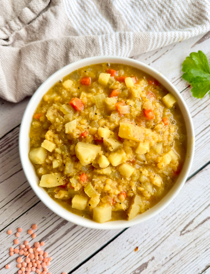 Curried Red Lentil Vegetable Soup