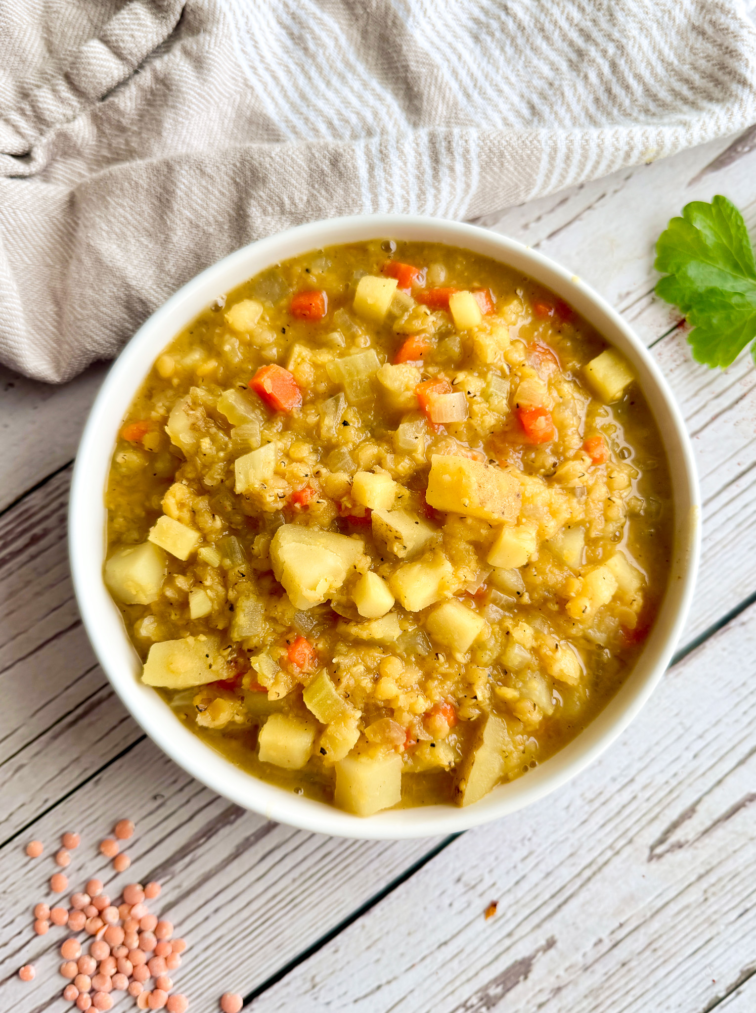 Curried Red Lentil Vegetable Soup