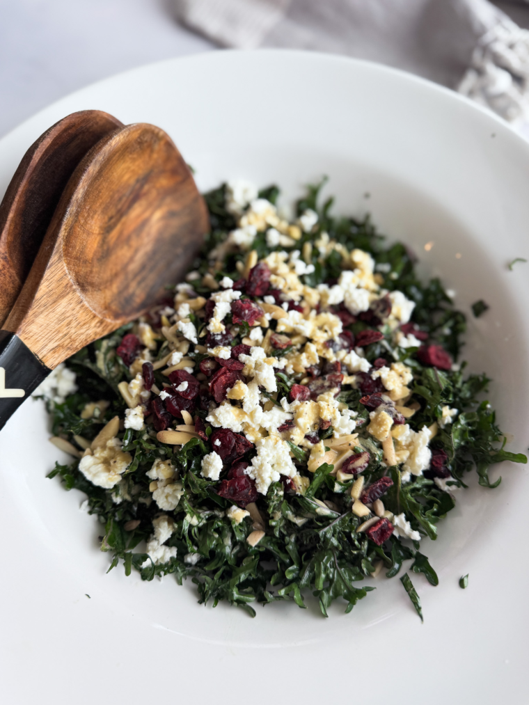 Spring Kale Salad with JOEY Copycat House Dressing